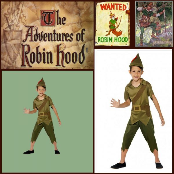 Robin Hood Costume Boys Kids Historical Medieval Fancy Dress Book Week Peter Pan