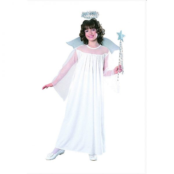 Rubies Angel Costume Girl Child White Christmas Dress Halo Wings S: Small 3-4y - Image 3