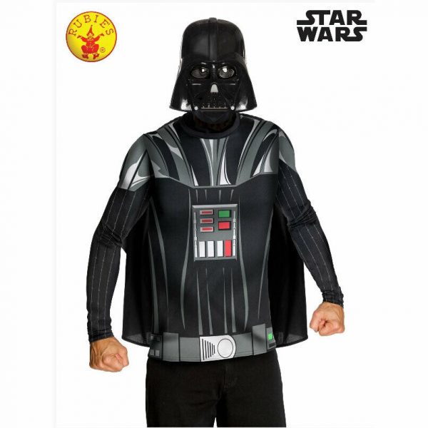 STAR WARS Darth Vader Halloween Adult Costume Top VILLAIN Men Helmet Armour Chst