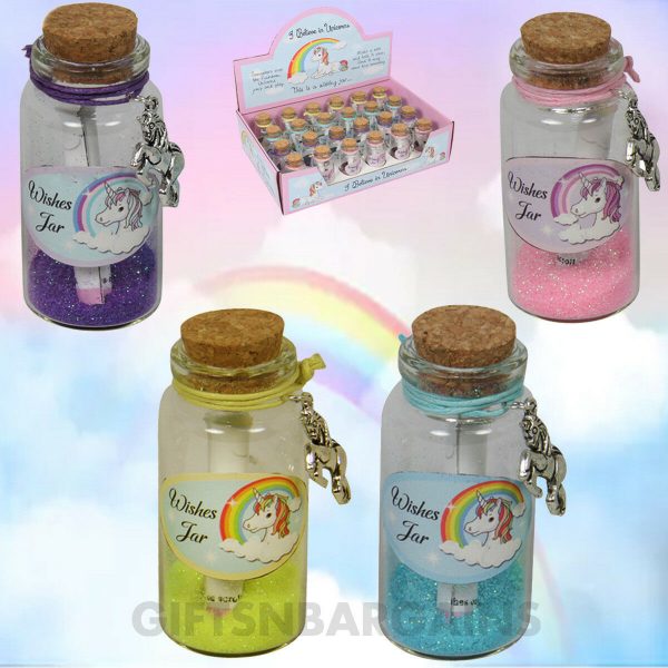 8 x Mystical Unicorn Glass Wishes Jar Sparkle Fairy Dust Magic Party Favours - Image 3