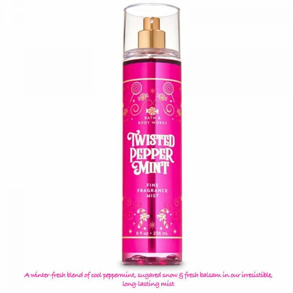 BATH & BODY WORKS TWISTED PEPPERMINT SCENT FRAGRANCE MIST BODY SPRAY XMAS GIFT - Image 3