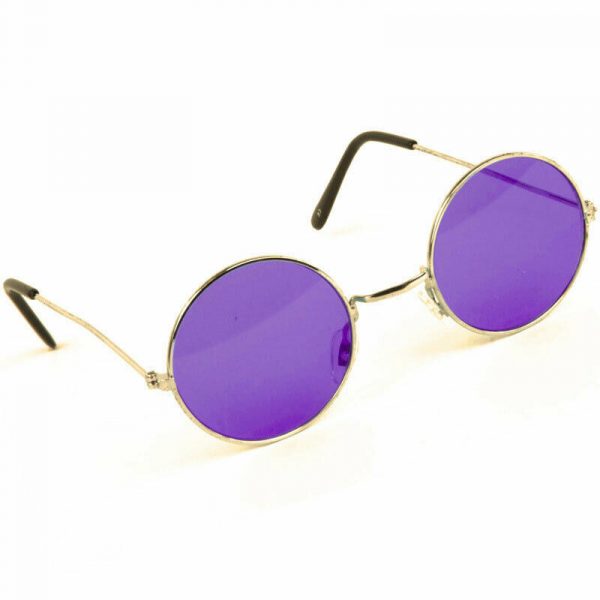 Beatle Costume tint round glasses lennon 60s hippie 7 colour Red Pink Blue Black - Image 12