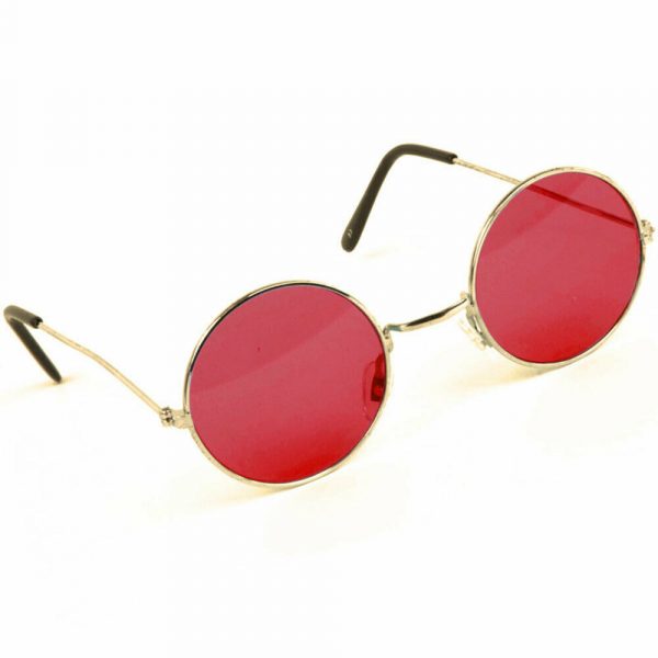 Beatle Costume tint round glasses lennon 60s hippie 7 colour Red Pink Blue Black - Image 13