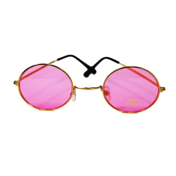 Beatle Costume tint round glasses lennon 60s hippie 7 colour Red Pink Blue Black - Image 6