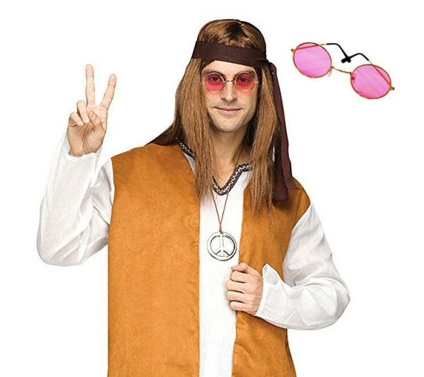 Beatle Costume tint round glasses lennon 60s hippie 7 colour Red Pink Blue Black - Image 10