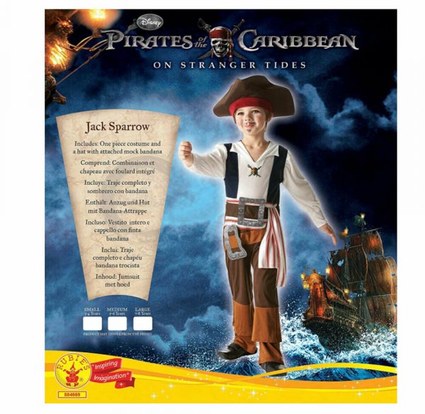 Captain Jack Sparrow Pirates of the Caribbean On Stranger Tides Kid Boy Costume - Image 3