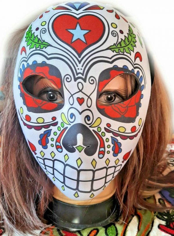 Day of the Dead Face Sugar Skull Costume Mask Senorita Halloween Mexican Latin - Image 5