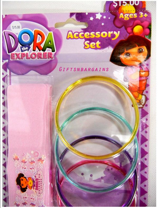 Dora the Explorer Accessory Set Hair Band 4 Bangles Ring Party Favours Child 3+ - Image 3