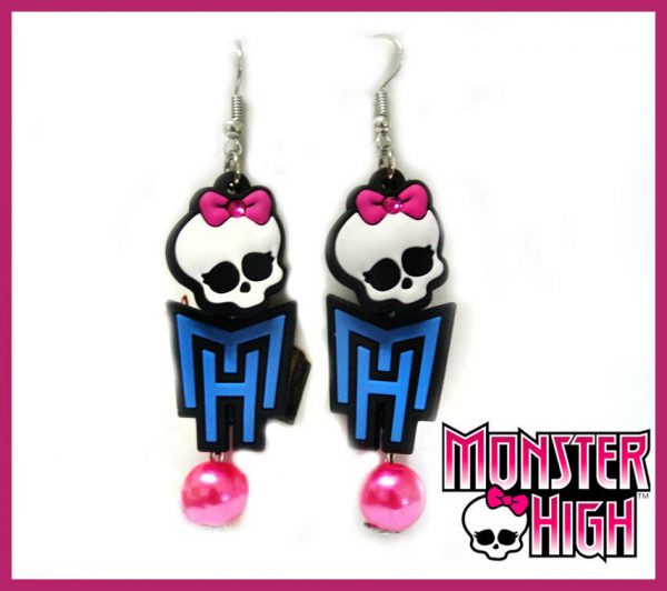 MONSTER HIGH SKULLETTE EARRINGS BIRTHDAY GIRL GIFT PARTY LOOT BAG FILLER  JEWELLERY