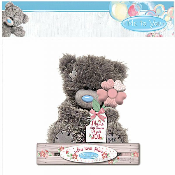 Mothers Day Soft Plush Tatty Teddy w Flowers Message Gift Box Child to mum Me2U