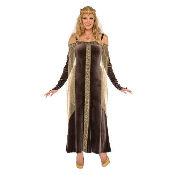 Renaissance Maiden Medieval Royal Lady Grey Maid Marion Tudor Adult Costume Std - Image 4