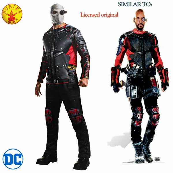 Suicide Squad Deadshot Adult Anti-hero Costume DC Top Pant Mask Assassin Villain