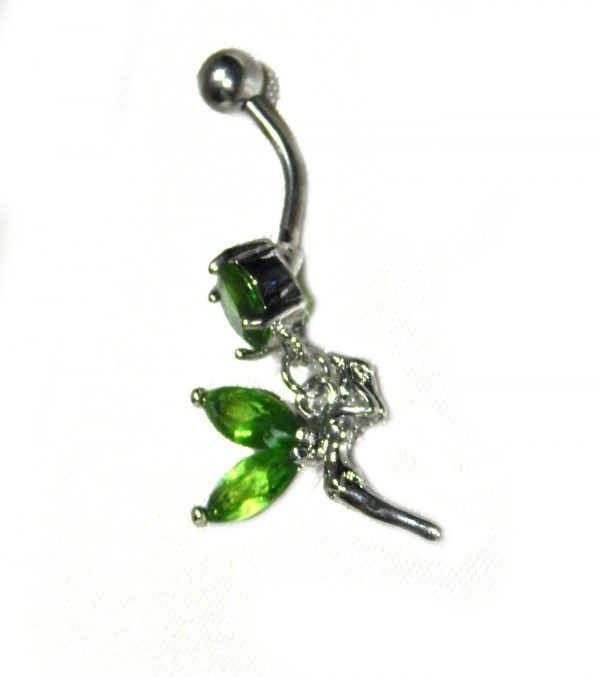 Tinker Bell Green belly button navel piercing body ring fairy jewellery gift - Image 4