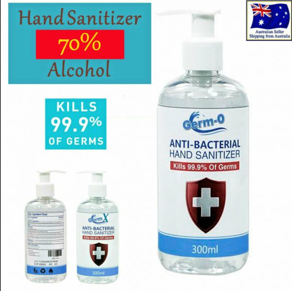 3 x Hand Sanitiser Instant Gel Wash 70% Alcohol 99% Anti Bacterial 300ml AU - Image 3