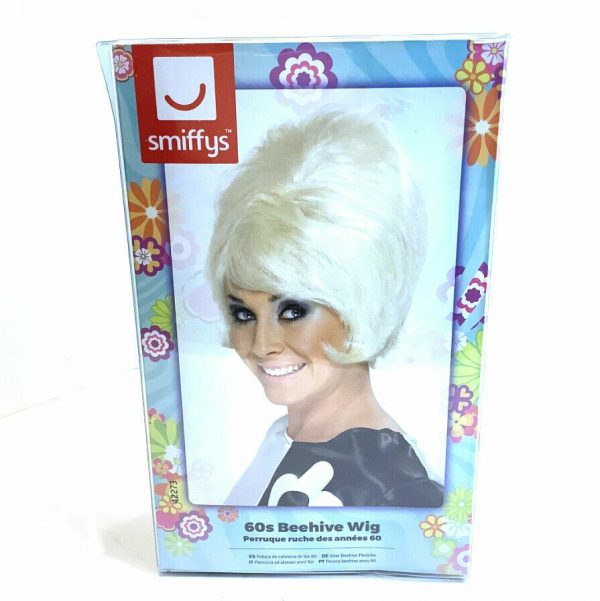 50's 60's Blonde Beehive Wig Short Mod Flick Hippie Swing GoGo Costume Womens - Image 2