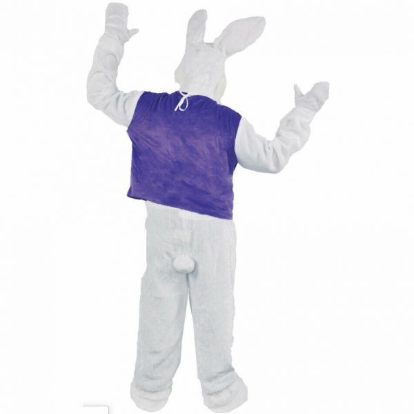 ADULT EASTER BUNNY RABBIT MASCOT COSTUME PREMIUM MENS WHITE EASTER SHOW PARADE - Image 5