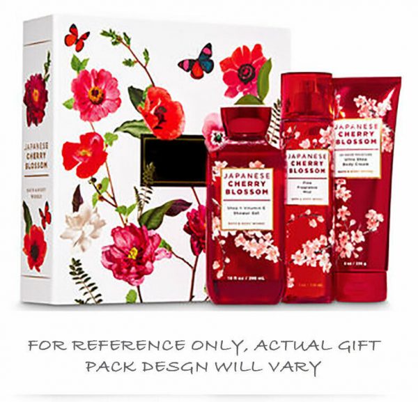 BATH BODY WORKS JAPANESE CHERRY BLOSSOM Scent ShowerGel Lotion 3P Valentine Gift