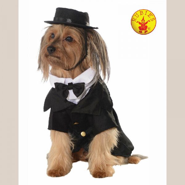 DAPPER DOG PET GROOM WEDDING SUIT TUXEDO FANCY DRESS COSTUME ANIMAL FORMALS - Image 3