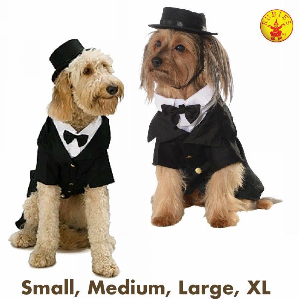 DAPPER DOG PET GROOM WEDDING SUIT TUXEDO FANCY DRESS COSTUME ANIMAL FORMALS