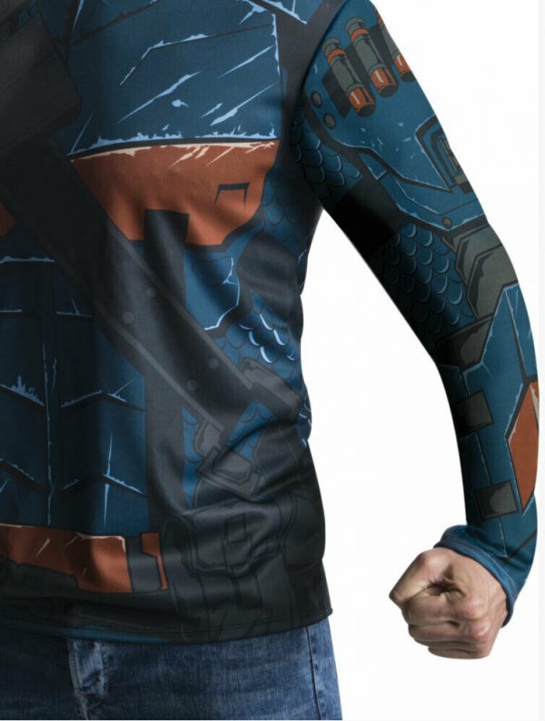 DEATHSTROKE ASSASSIN TEEN TITANS CLASSIC COSTUME MEN HALLOWEEN MASKT-SHIRTL/XL - Image 3