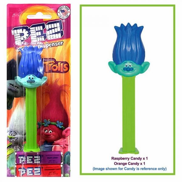 DREAMWORKS TROLLS PEZ DISPENSER W/ CANDY – POPPY OR BRANCH CHARACTER PARTY LOLLY - Image 4