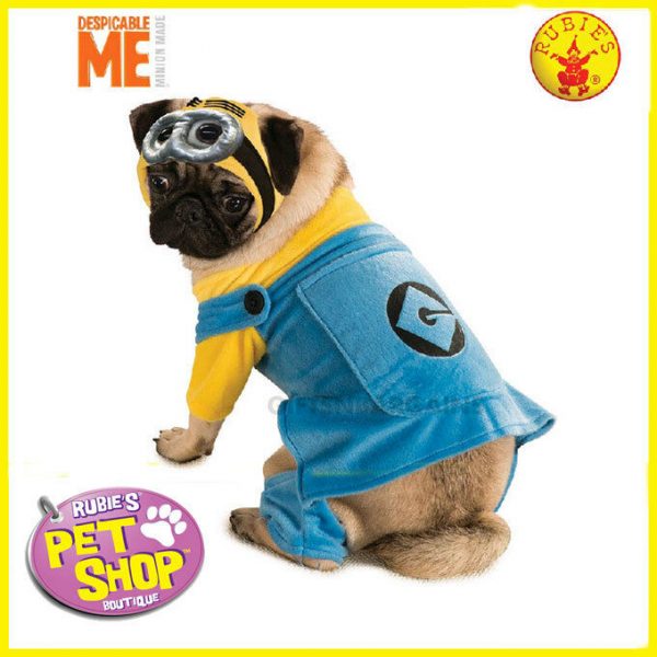 Despicable Me Minion Pet Dog Cat Costume Halloween Party Fancy Dress Animal L