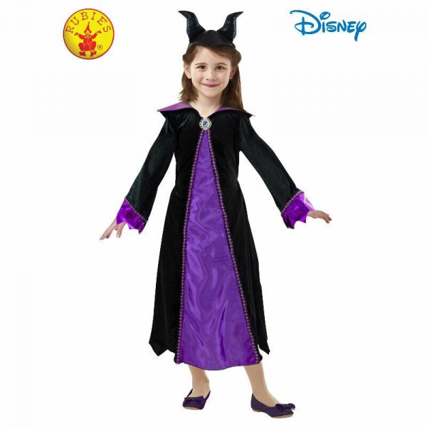 Disney Maleficent Costume Girl Deluxe Sleeping Beauty Halloween Evil Fairy Witch - Image 3