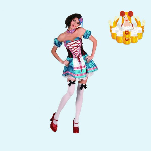 Fancy Dress Costume Oktoberfest Beer Maid Sexy Wench German Bavarian Heidi M/L - Image 4