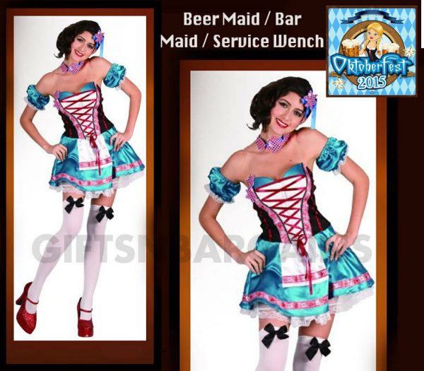 Fancy Dress Costume Oktoberfest Beer Maid Sexy Wench German Bavarian Heidi M/L - Image 5