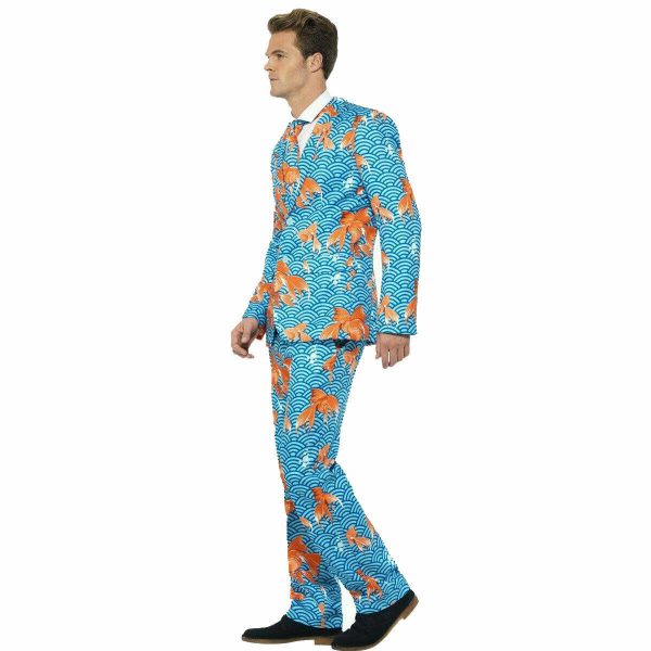 Goldfish Mens Stand Out Suit  Costume Stag Party Funny Fancy Fish Formal 3pc S:L - Image 4