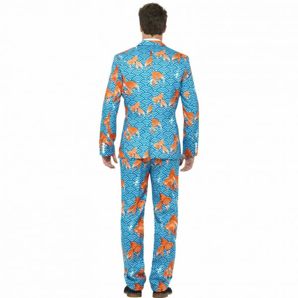 Goldfish Mens Stand Out Suit  Costume Stag Party Funny Fancy Fish Formal 3pc S:L - Image 5