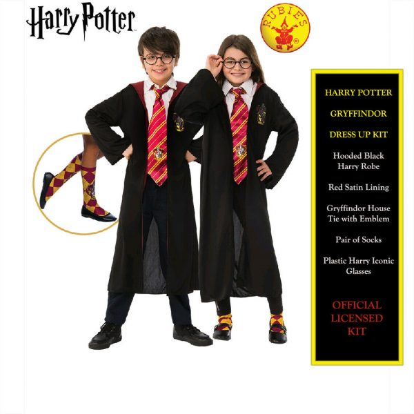 HARRY POTTER COSTUME GRYFFINDOR DRESS UP SET CHILD BOOKWEEK WIZARD ROBE TIE ETC