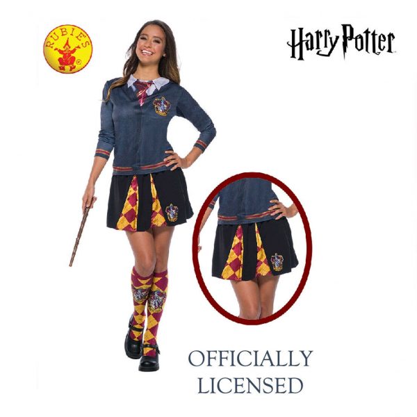 Hermione Gryffindor Costume Girl Top &Skirt Harry Potter Book Week Child Kid M L - Image 3