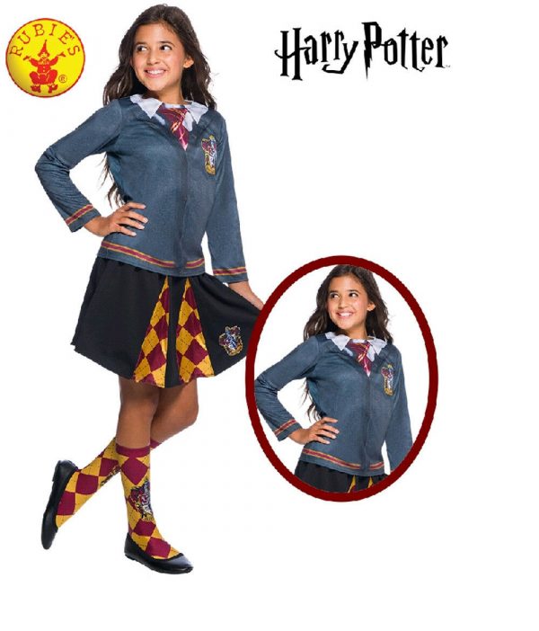 Hermione Gryffindor Costume Girl Top &Skirt Harry Potter Book Week Child Kid M L