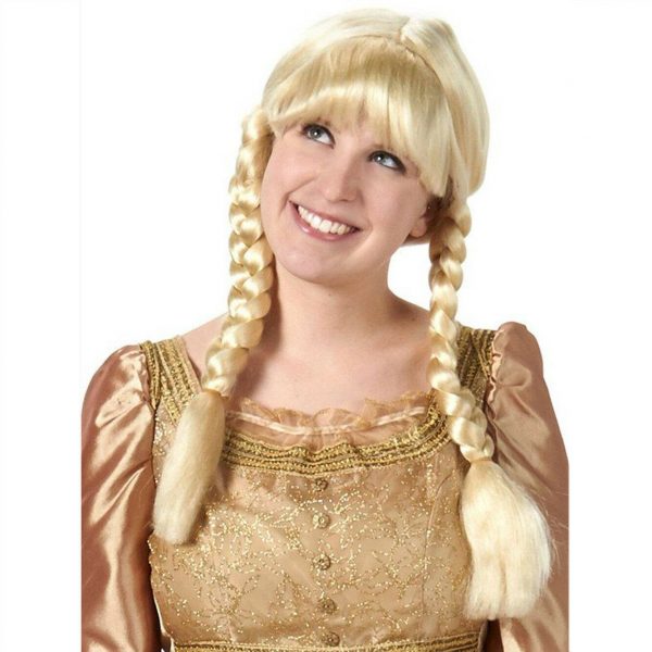 Inga Wig Adult Blonde Bavarian Fest Swedish Braid Pigtail Oktoberfest Fraulein