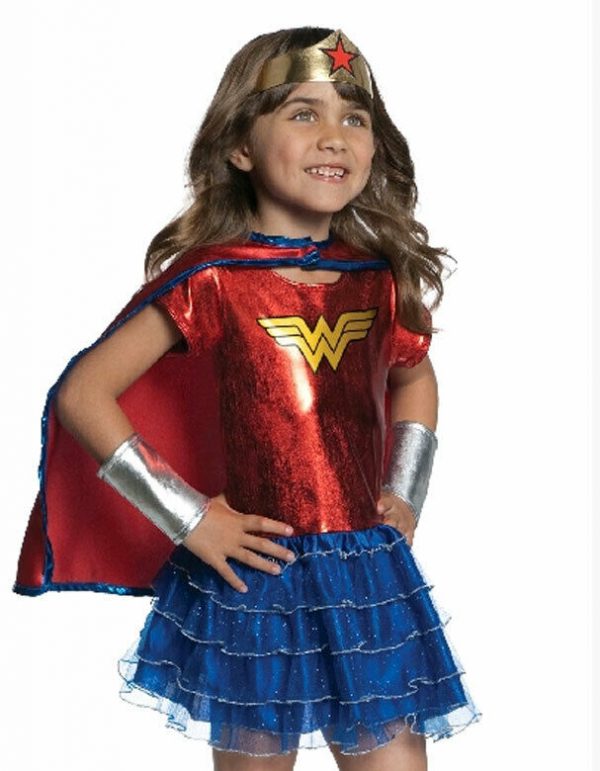 LICENSED WONDER WOMAN  COSTUME SUPER HERO GIRLS CHILD FANCY DRESS HALLOWEEN 4-6 - Image 3