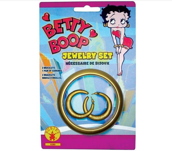 Ladies Licensed Betty Boop Jewellery Set Costume Accessory Sexy Earring Bracelet