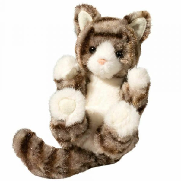 Lil' Handful Grey Stripe Cat 20cm Toys Soft Plush Child Toddler Gift Kitty Puss