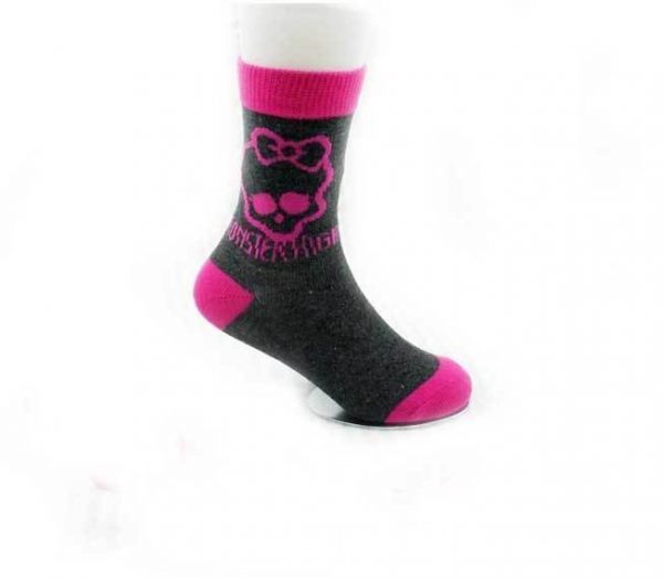 Monster High Child Kids Girls Cotton Socks Gift 4-8 y Pink Black White Assorted - Image 10