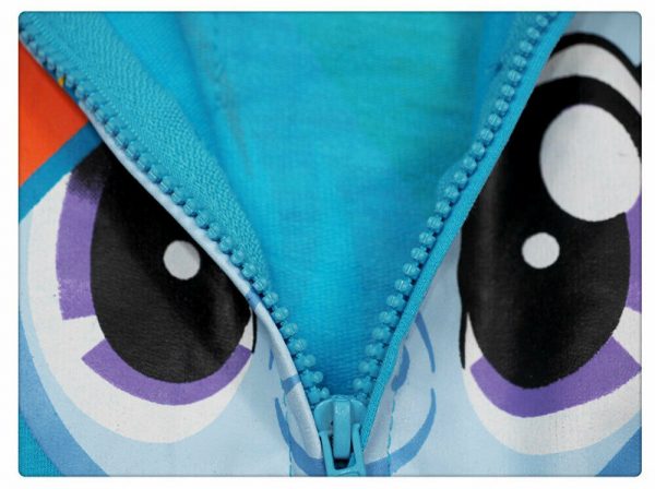 My Little Pony Girl Hoodie Jacket Top Rainbow Dash Pinkiepie Twilight Child Wing - Image 7