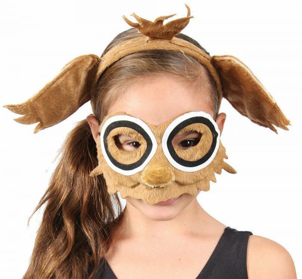 OWL Headband & Mask Bird Costume Book Week Harry Potter Child Girl Fancy Dress - Image 3