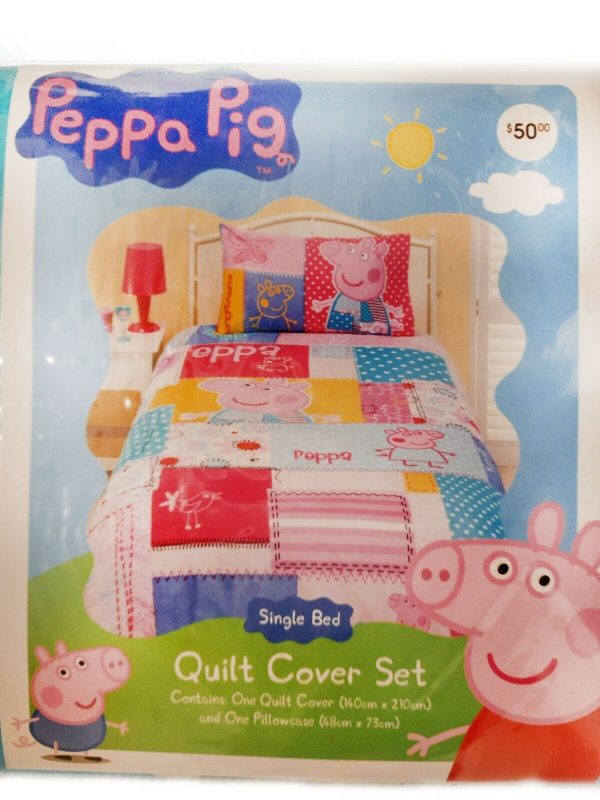 PEPPA PIG KIDS SINGLE DOONA DUVET QUILT COVER SET 140 CM X 210 CM + PILLOWCOVER - Image 3