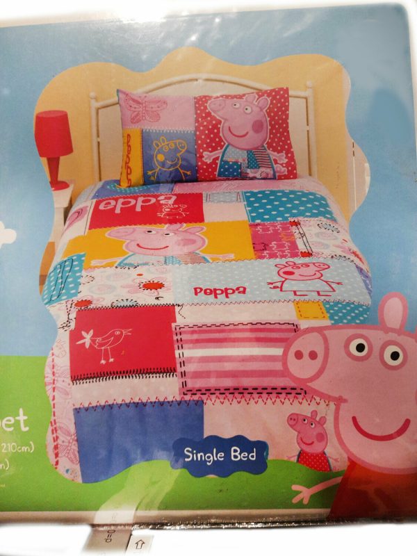 PEPPA PIG KIDS SINGLE DOONA DUVET QUILT COVER SET 140 CM X 210 CM + PILLOWCOVER - Image 4