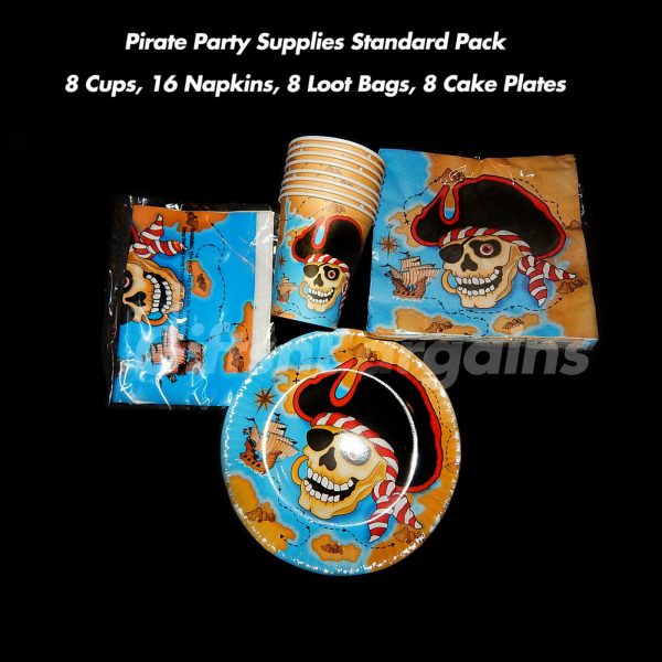 Pirate Birthday Party Theme Supplies Boys Value Added Table Pack Kids - Image 3