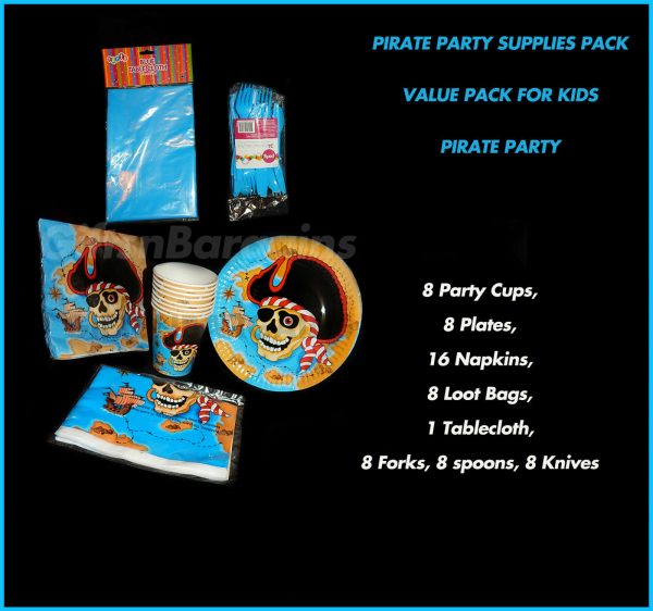 Pirate Birthday Party Theme Supplies Boys Value Added Table Pack Kids