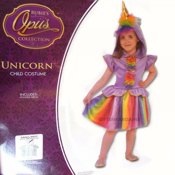 Rainbow Unicorn Child Costume Plush Rubies Mythical Animal Horn Book Week S: S/M - Image 4