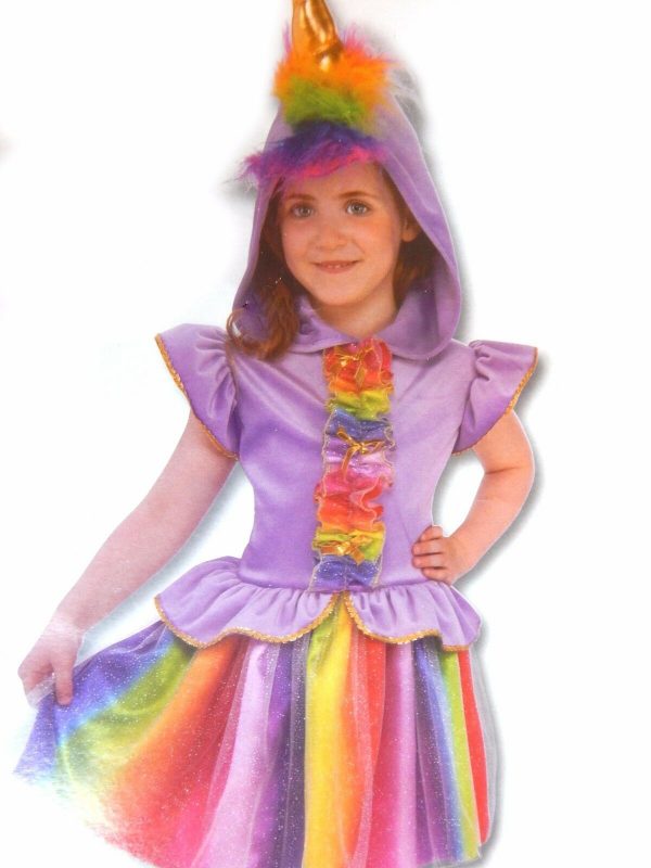 Rainbow Unicorn Child Costume Plush Rubies Mythical Animal Horn Book Week S: S/M - Image 6