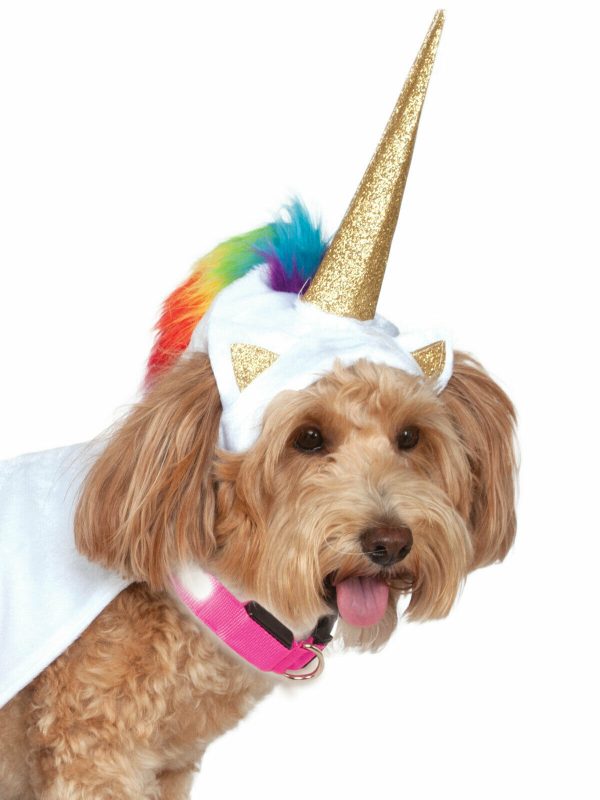 Rainbow Unicorn Light-Up Pet Costume Dogs Animal Pup Fancy Dress Parade S-M-L-XL