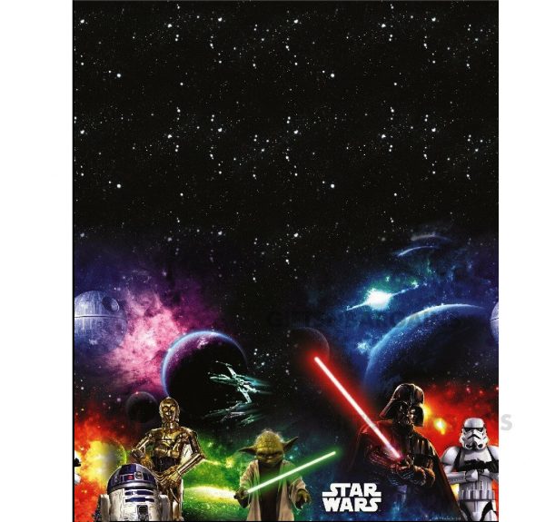 Star Wars Birthday Party Table Cover Cloth Plastic Kids Boys 1.1MX 2.4M Licensed - Image 3