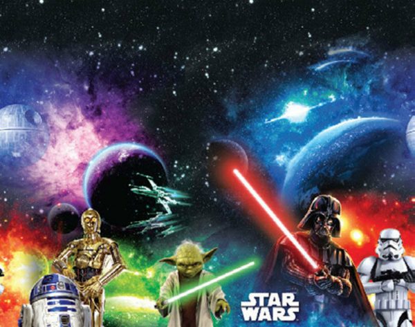 Star Wars Birthday Party Table Cover Cloth Plastic Kids Boys 1.1MX 2.4M Licensed